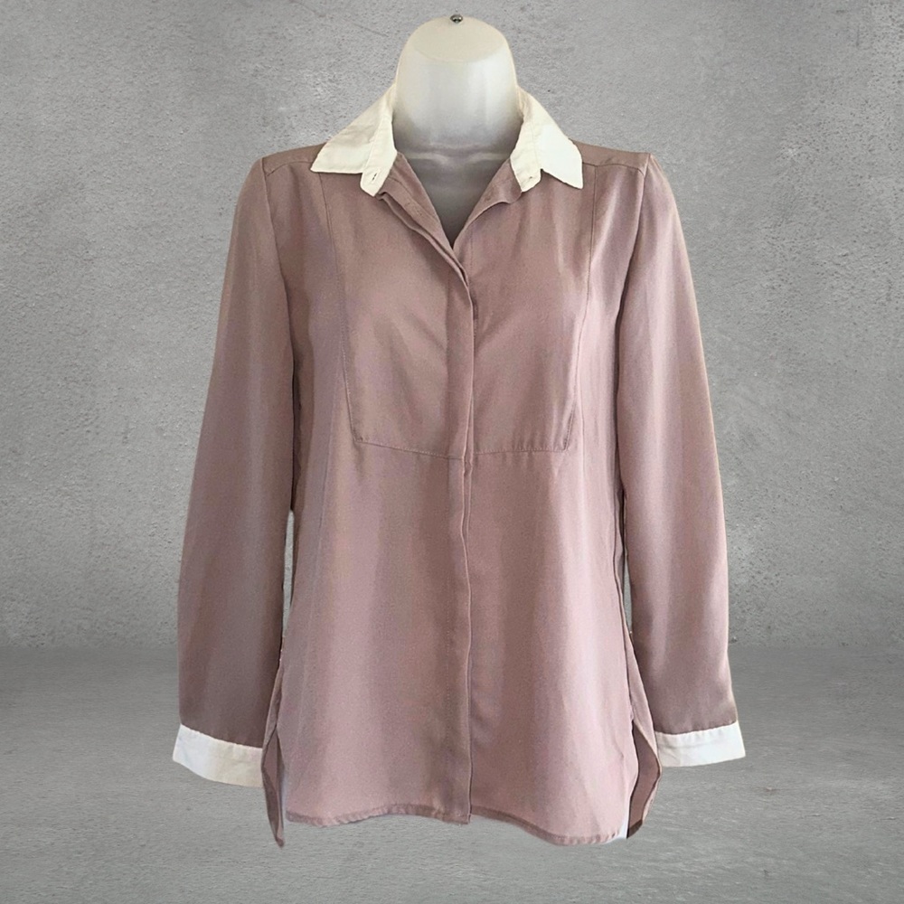 Taupe Long Sleeve Button Down Shirt
